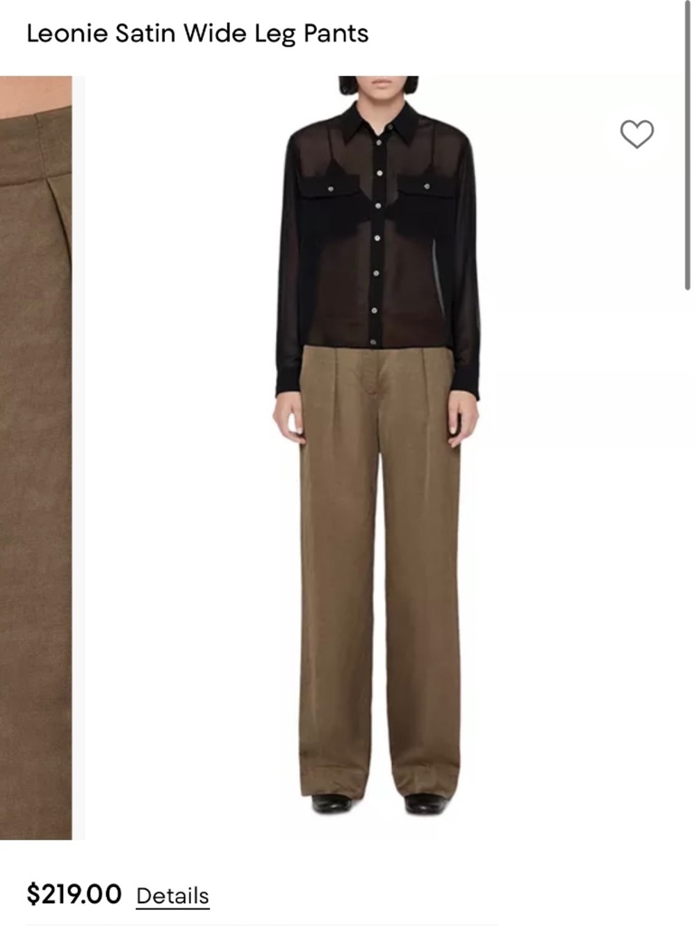 All Saints Leonie Satin Pant